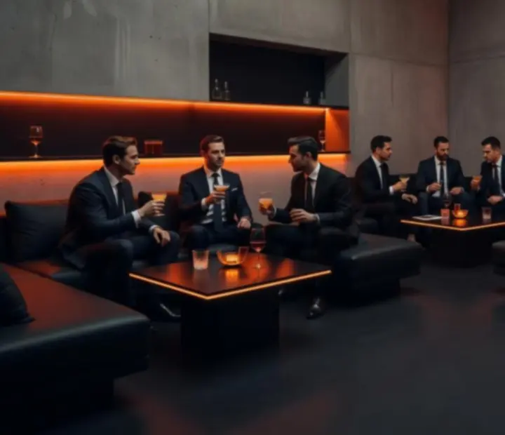 Lounge d’entreprise à l’ambiance urbaine feutrée