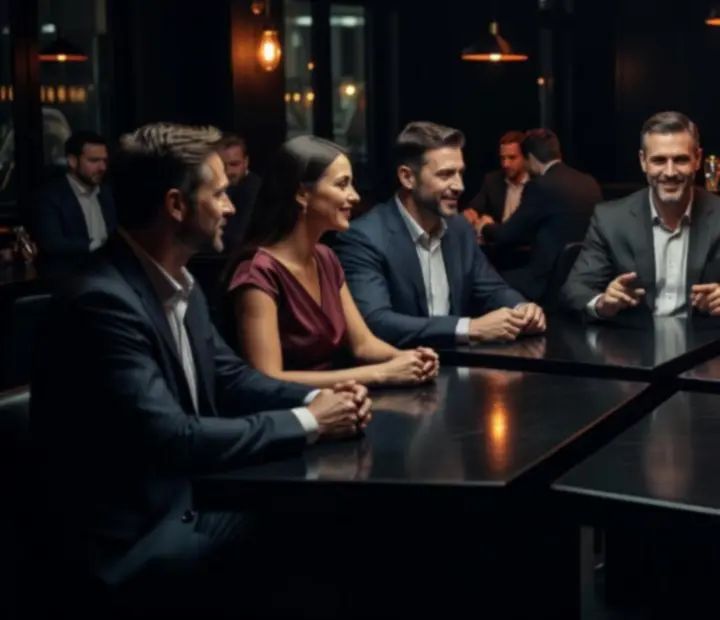 Table animée de poker offline avec jetons et cartes dans une ambiance lounge